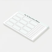 リストによって整頓されているオフィスのモノグラムをするため ポストイット (アングル)