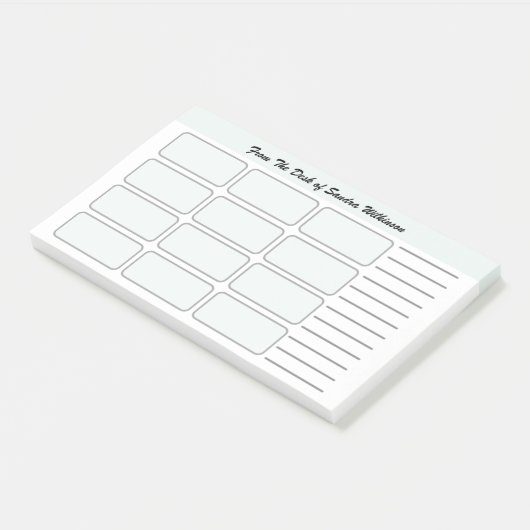 リストによって整頓されているオフィスのモノグラムをするため ポストイット (アングル)