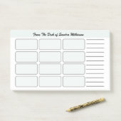 リストによって整頓されているオフィスのモノグラムをするため ポストイット (デスク)