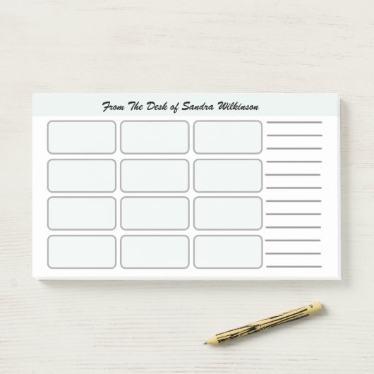 リストによって整頓されているオフィスのモノグラムをするため ポストイット (デスク)