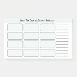 リストによって整頓されているオフィスのモノグラムをするため ポストイット