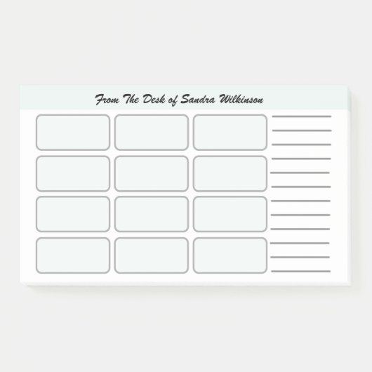 リストによって整頓されているオフィスのモノグラムをするため ポストイット (正面)