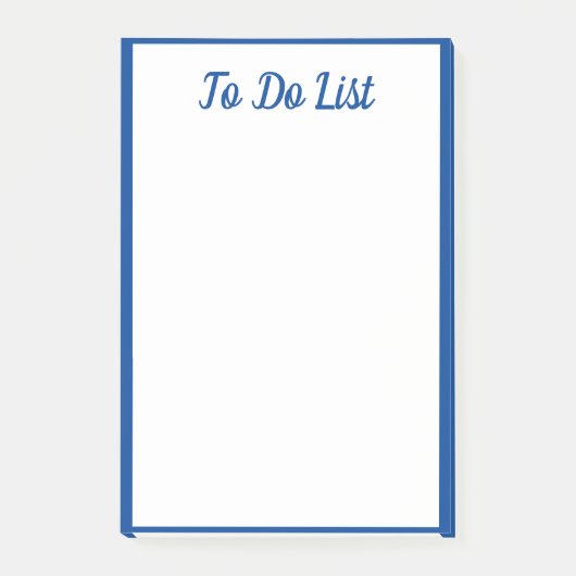 リストによって縁どられる端の青く白いシンプルをするため ポストイット (正面)