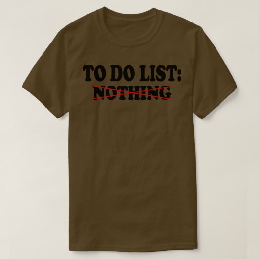 リストに何も含めない1 Tシャツ (デザイン正面)
