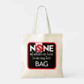 リストに表示されている内容はバッグにない(v1) トートバッグ (裏面)