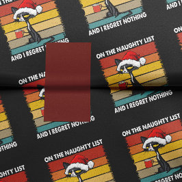 リストに載った不機嫌なクリスマスいけなネコ 薄葉紙