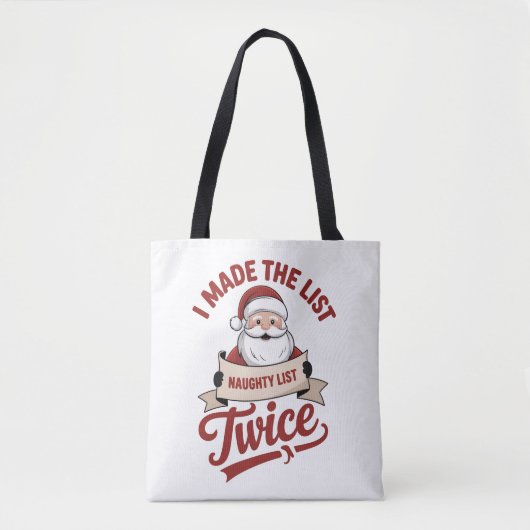 リストに2回載ったわんぱくクリスマスサンタ トートバッグ (正面)