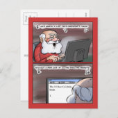 リストのウェブサイトの挨拶をするサンタ シーズンポストカード (正面/裏面)
