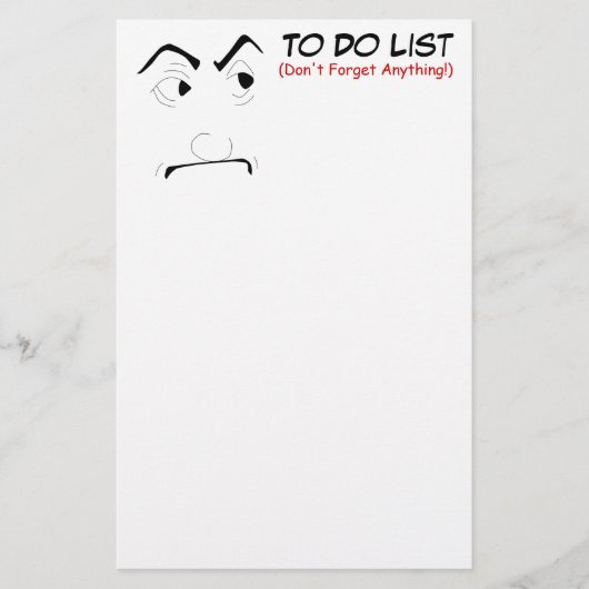 リストのテンプレートをするために直面される厳格 便箋 (正面)