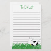 リストのテンプレートをする狂牛の文房具 便箋 (正面/裏面)