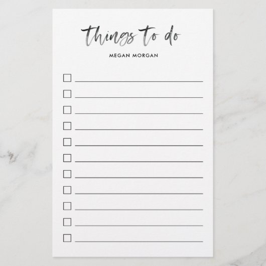 リストのノートをするためにブラシをかけられる 便箋 (正面)