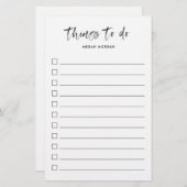 リストのノートをするためにブラシをかけられる 便箋 (正面/裏面)