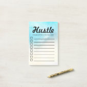 リストのハッスルの水彩画をするパーソナライズなチェックボックス ポストイット (デスク上)