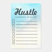 リストのハッスルの水彩画をするパーソナライズなチェックボックス ポストイット (正面)