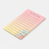 リストのピンクのモダンでシックな花のポスト・イットをするため ポストイット (アングル)