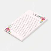リストのポスト・イットをするエレガントな花柄 ポストイット (アングル)