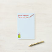 リストのメモ帳を作って下さい ポストイット (デスク上)