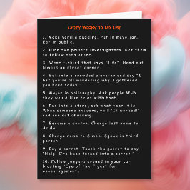 リストのユーモアをするおもしろいで熱狂するで風変りな新年の悪ふざけ カード