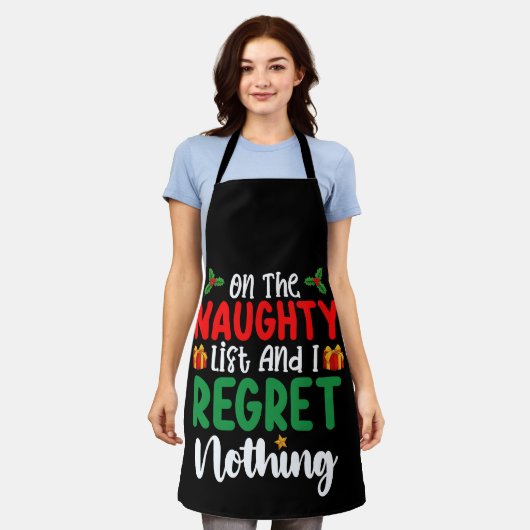 リストの上いけなで、私はクリスマスを後悔しない エプロン (着用した状態)