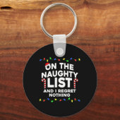 リストの上いけなで、私はクリスマスを後悔しない キーホルダー (正面)