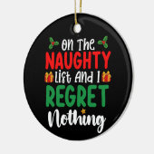 リストの上いけなで、私はクリスマスを後悔しない セラミックオーナメント (左)