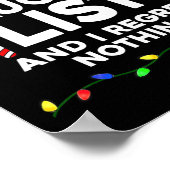 リストの上いけなで、私はクリスマスを後悔しない ポスター (角)