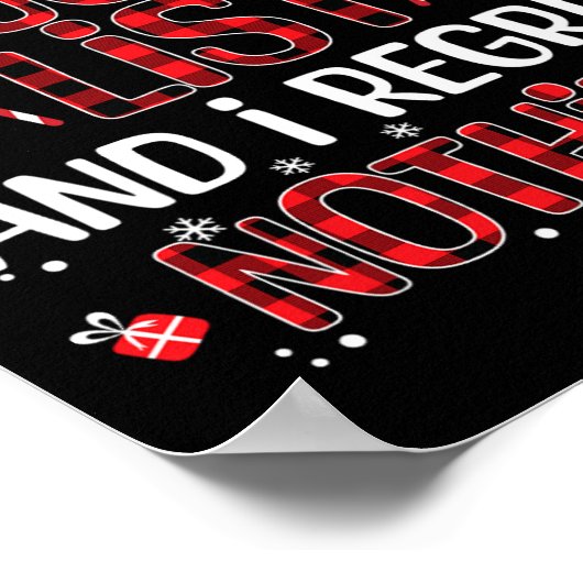 リストの上いけなで、私はクリスマスを後悔しない ポスター (角)