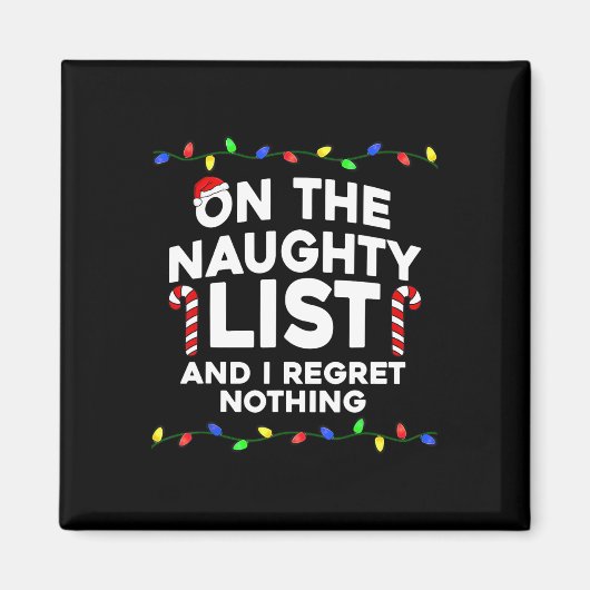 リストの上いけなで、私はクリスマスを後悔しない マグネット (正面)