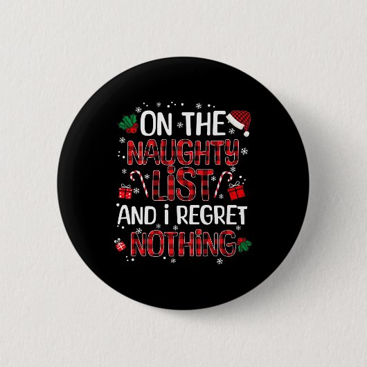 リストの上いけなで、私はクリスマスを後悔しない 缶バッジ (正面)