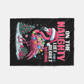 リストの上いけなで、私はフラミンゴを後悔しない フリースブランケット (正面(横))