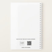 リストの名前を行うクリスマスのトナカイ赤い白 ノートブック (裏面)