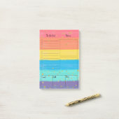 リストの後it®ノートをするカラフル ポストイット (デスク上)