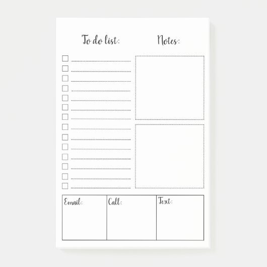 リストの後it®ノートをするブランク ポストイット (正面)