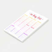 リストの後it®ノートを買うカラフルな食料雑貨 ポストイット (アングル)