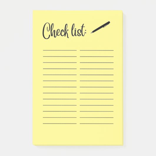 リストの確認 ポストイット (正面)