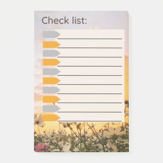 リストの確認 ポストイット (正面)