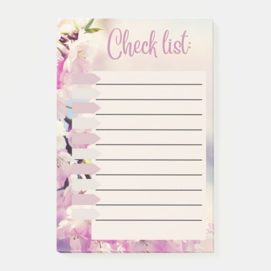 リストの確認 ポストイット (正面)