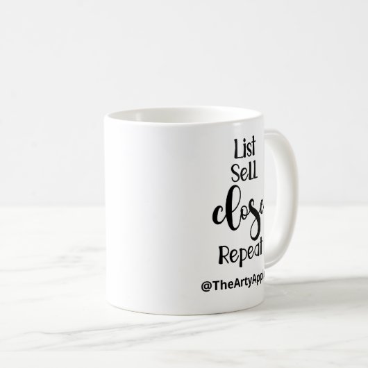 リストはクローズド実在リピートエステートオープンハウス コーヒーマグカップ (正面右)