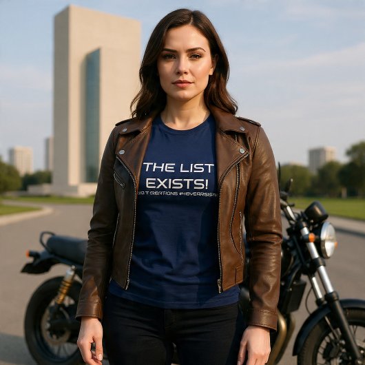 リストは存在する (白文字) Tシャツ