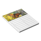 リストまたは食料雑貨のリストのメモ帳をする蝶 ノートパッド (アングル)