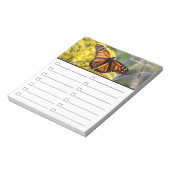 リストまたは食料雑貨のリストのメモ帳をする蝶 ノートパッド (回転)