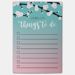 リストをするさくらんぼの開花グラデーションな|の名前をカスタムする ポストイット