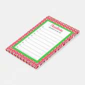 リストをするために買物をするモダンで名前入りなクリスマス ポストイット (アングル)