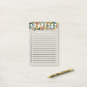 リストをするチャーミングな花のチェックボックス ポストイット (デスク上)