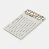 リストをするチャーミングな花のチェックボックス ポストイット (アングル)