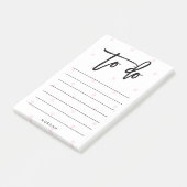 リストをするピンクの水玉模様およびモダンなタイポグラフィ ポストイット (アングル)