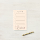 リストをする動物の友人 ポストイット (デスク上)