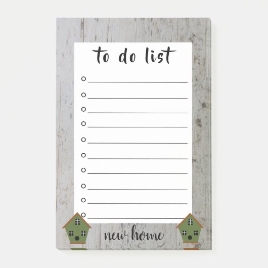 リストをする新しい家の移動流木の巣箱 ポストイット (正面)