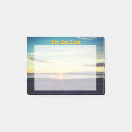 リストをする日没 ポストイット