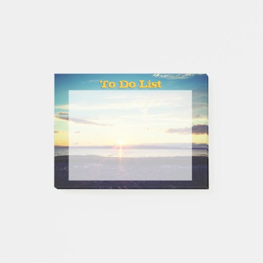 リストをする日没 ポストイット (正面)